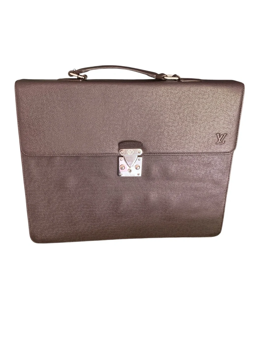 🆕 💼✨ Taiga Leather Serviette Moskova Briefcase – Brown ✨💼